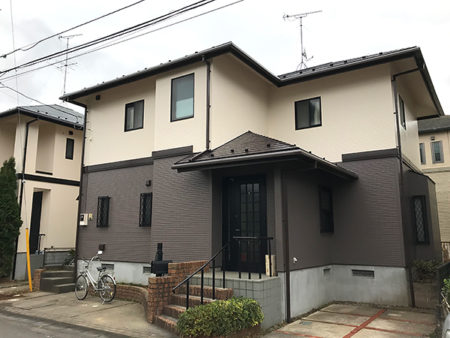 ご希望の色で塗分け印象的な外観へ