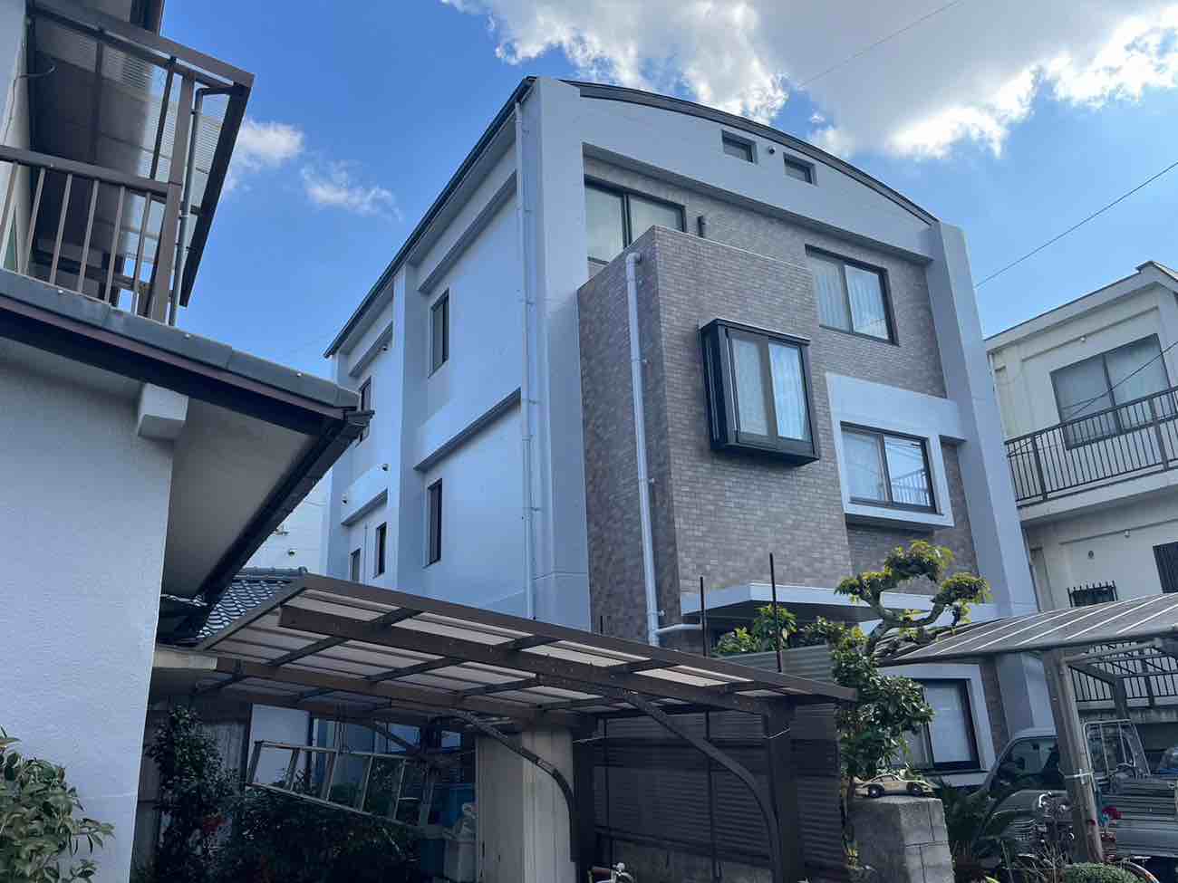 松山市　M.O様邸　外壁塗装　屋根塗装　2024/2/3