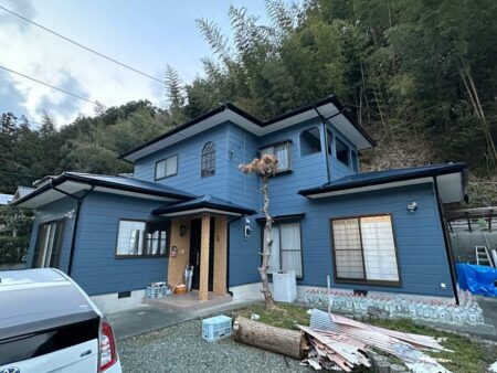 喜多郡内子町　橋本様邸　外壁塗装　屋根塗装　2024/3/11