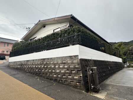 福岡市早良区　S様邸　外塀塗装工事　築40年