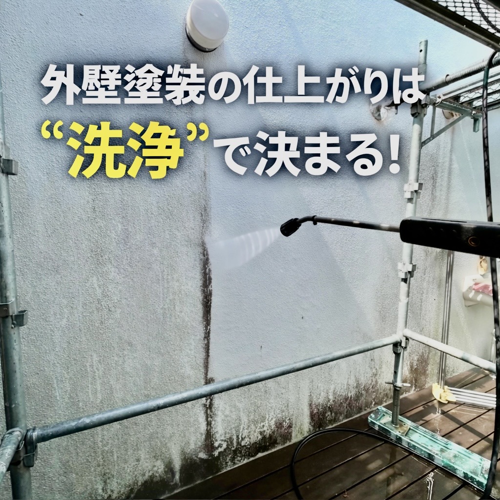 【外壁塗装の仕上がりを左右する？実は超重要な「高圧洗浄」とは】