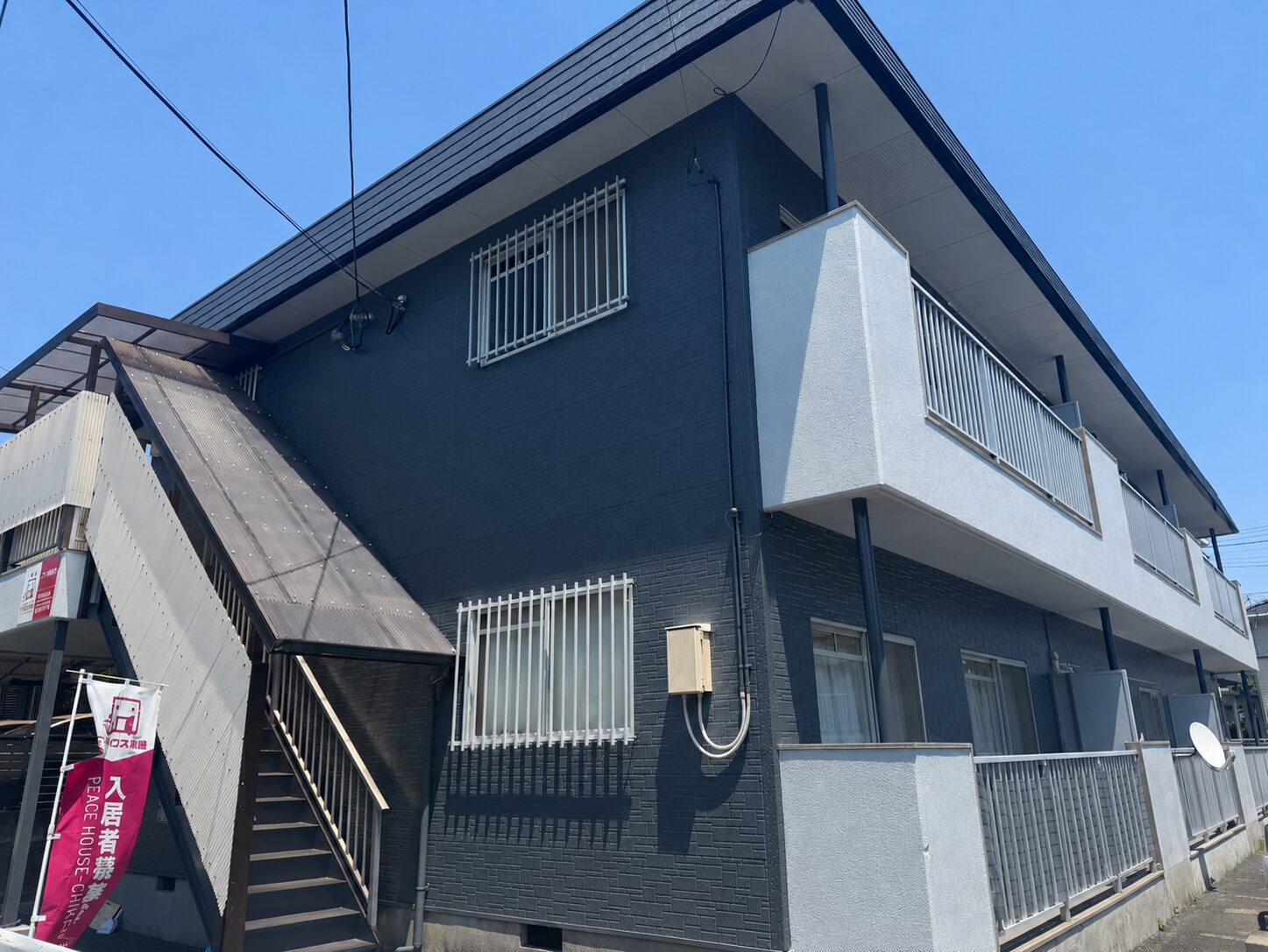 【熊本市北区】アパート塗装の施工事例