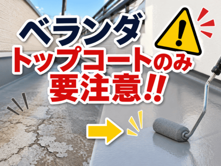 【ベランダトップコートのみ要注意！！】