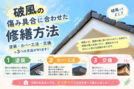 【熊本県・外壁塗装】破風のカバー工法とは？傷み具合に合わせた修繕方法をご紹介