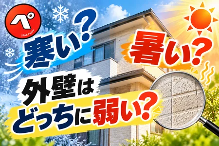 「寒い」「暑い」外壁はどっちに弱い？季節によって違う外壁へのダメージを解説！