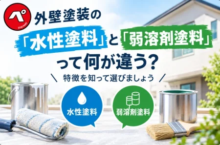 外壁塗装の「水性塗料」と「弱溶剤塗料」って何が違う？